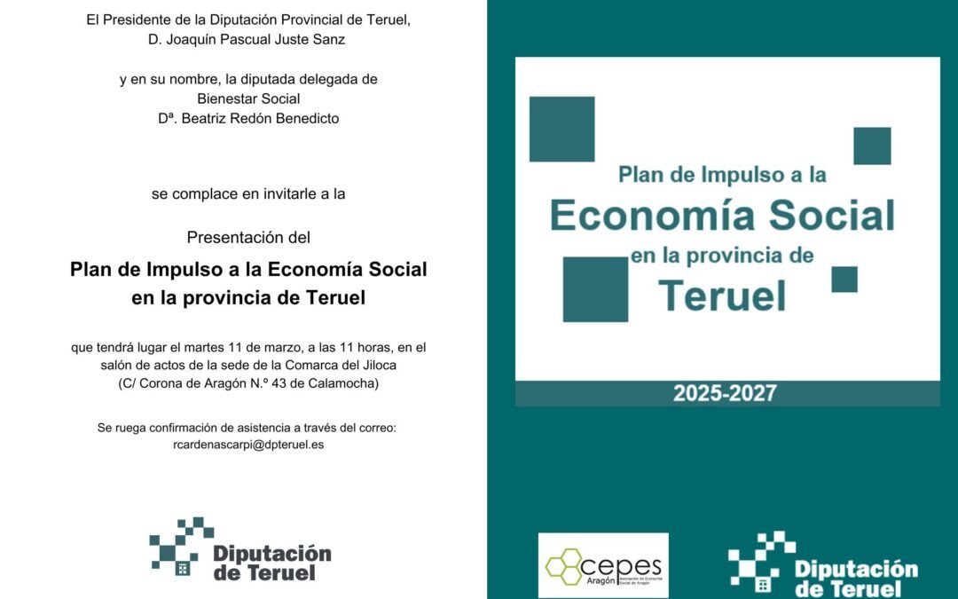 Presentación del Plan de Impulso a la Economía Social de Teruel